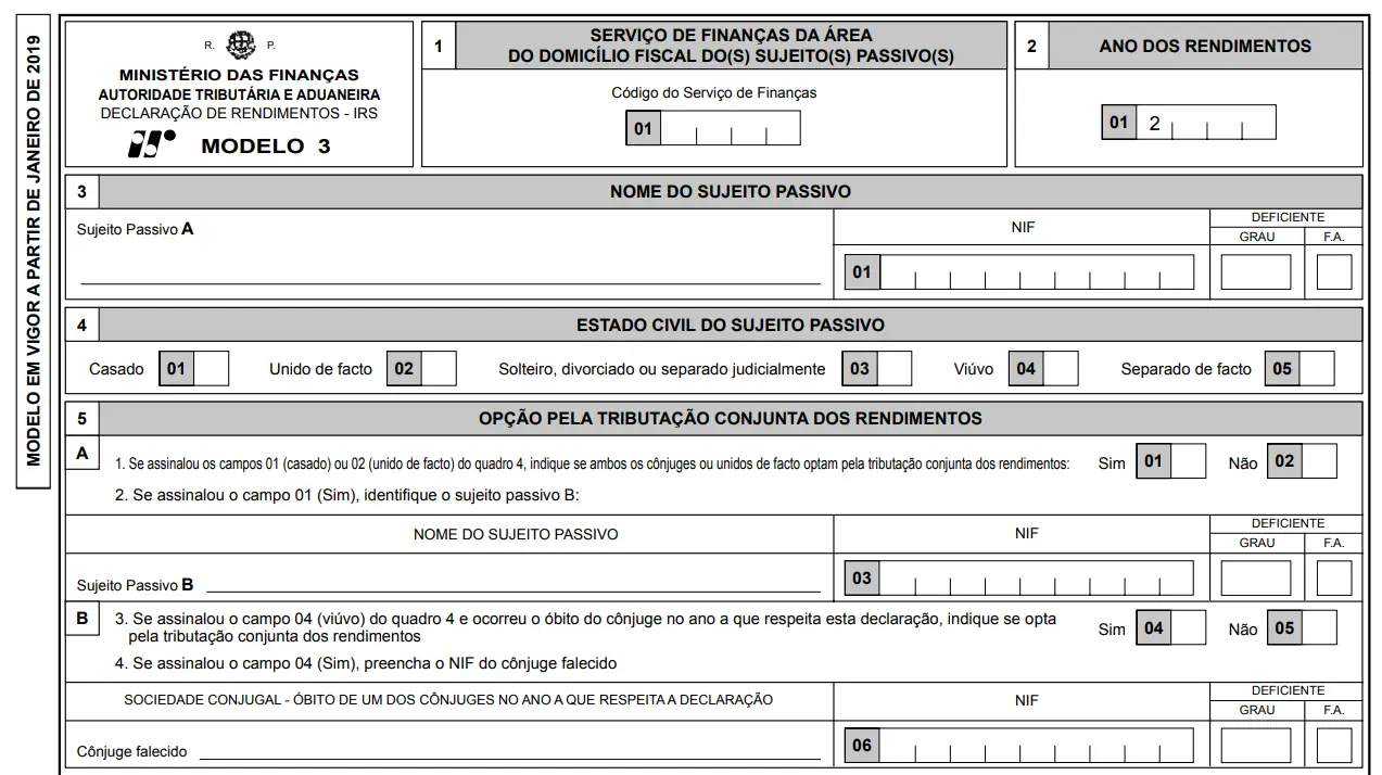 AVISO IRS – Não entregue o Modelo 3 na primeira semana