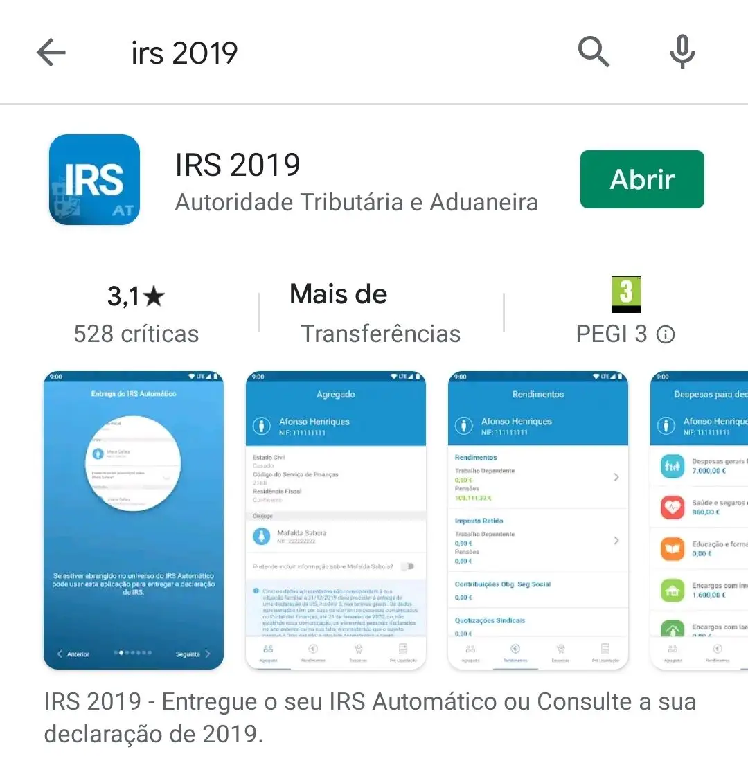 App IRS 2019 – Simule, entregue e acompanhe o seu IRS pelo telemóvel