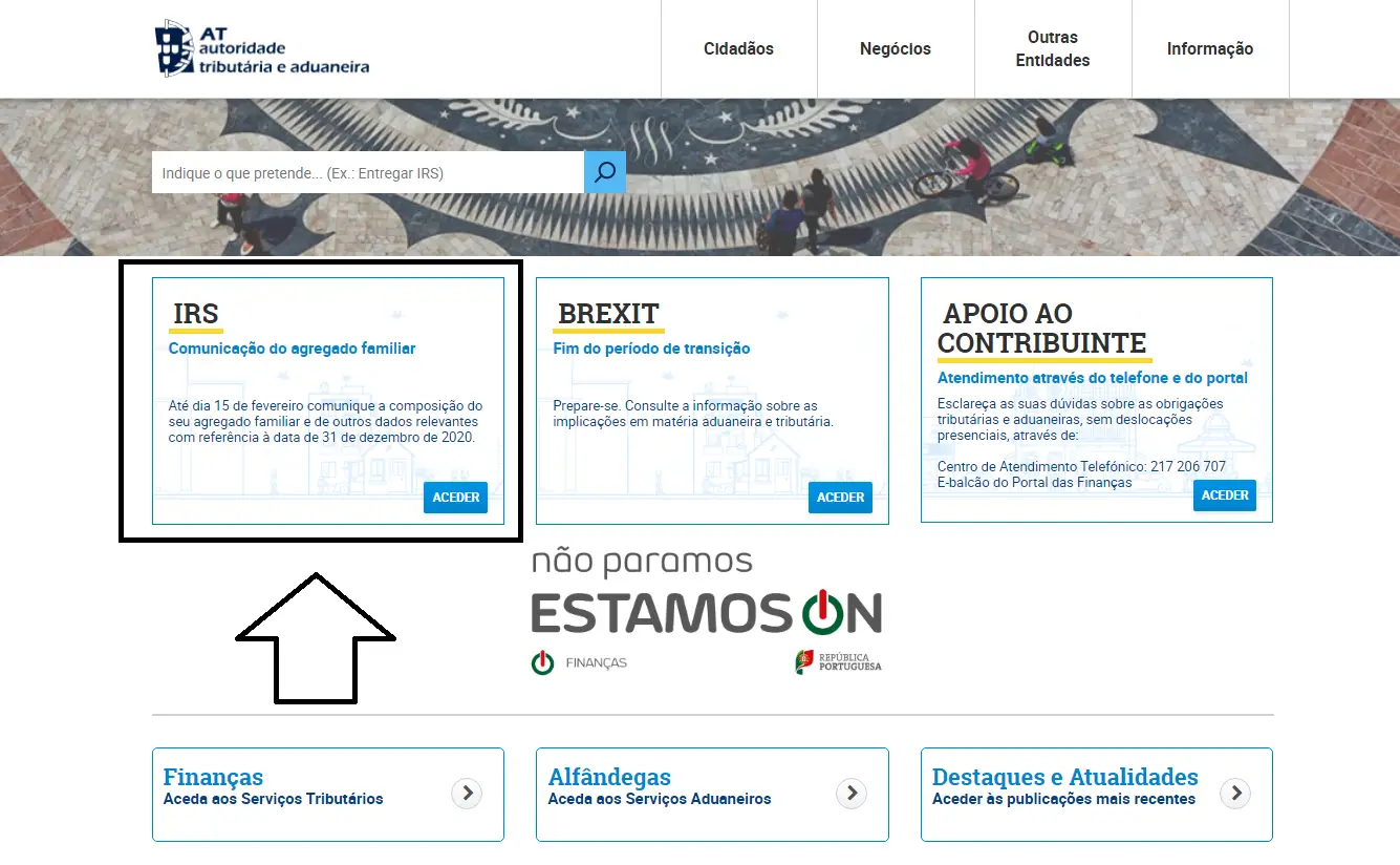 Já pode atualizar o seu agregado familiar no Portal das Finanças