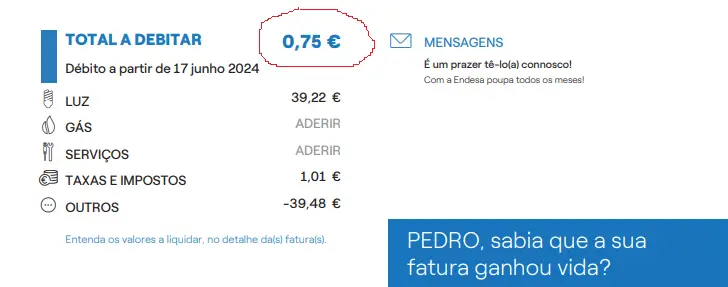 Este mês paguei 0,75 € de eletricidade – Como é possível?