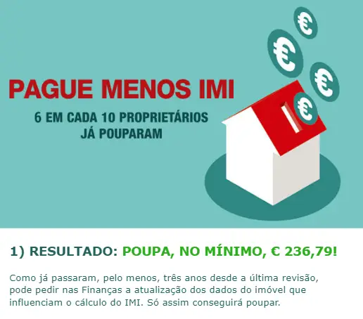 Simulou o IMI... vai poupar 236 € todos os anos
