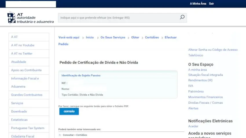Certidões de não dívida às Finanças passam a ter validade de quatro meses