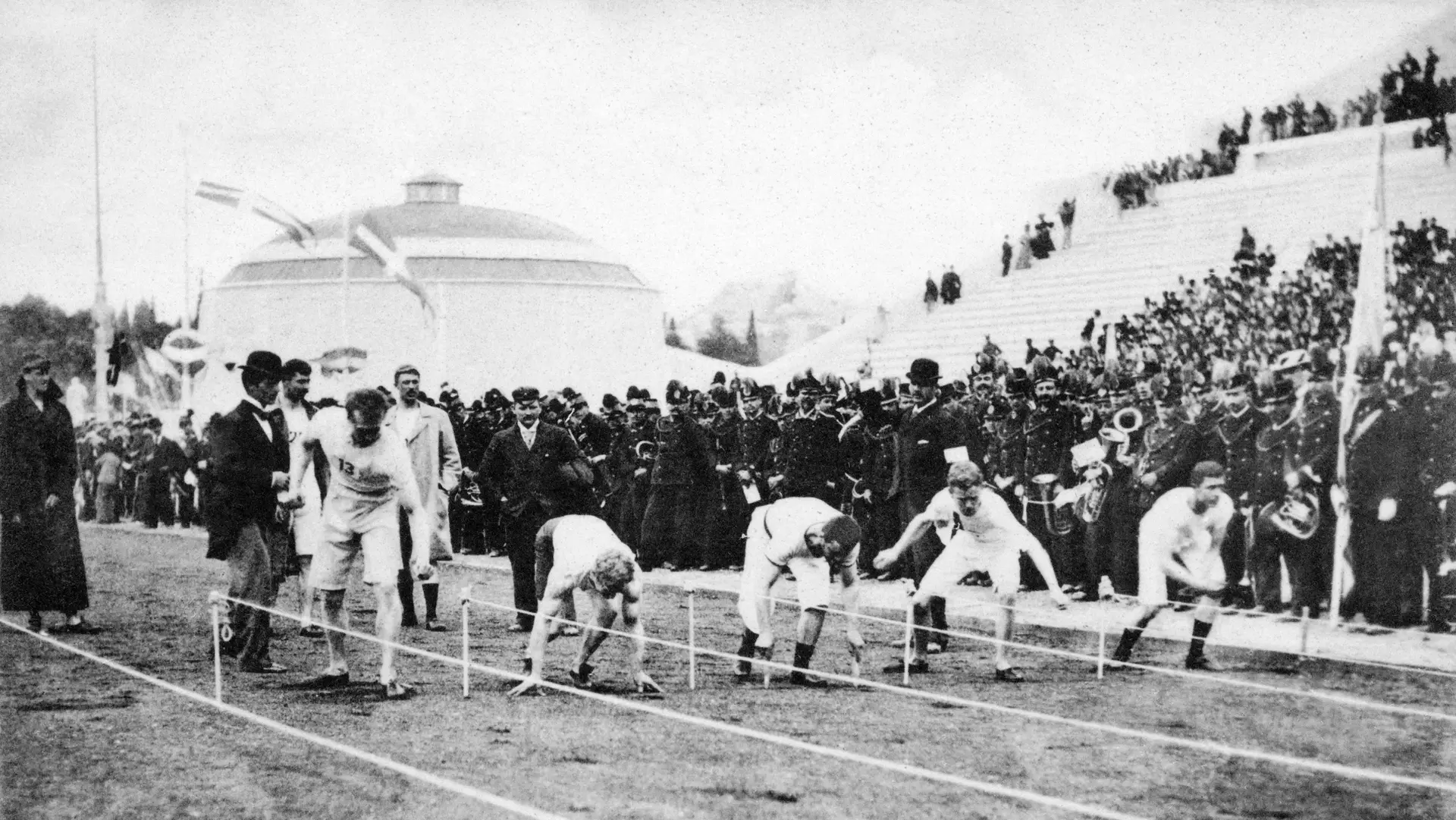 Corrida de 100 metros, nos Jogos Olímpicos de Atenas, em 1896