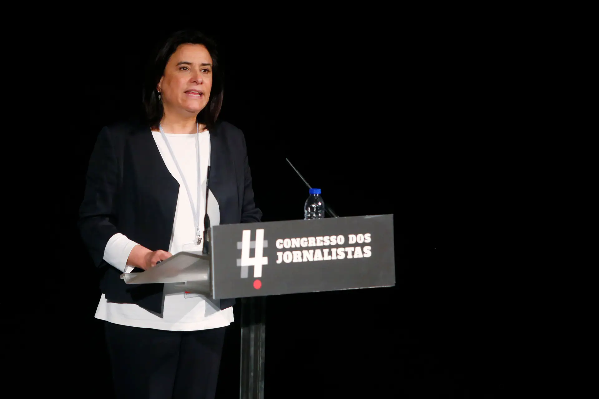 A presidente da Comissão Organizadora do 4º Congresso dos Jornalistas Portugueses, Maria Flor Pedroso
