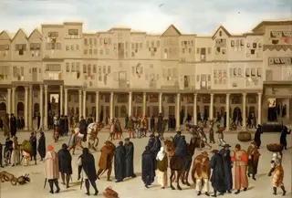 A obra “Rua Nova dos Mercadores”  é considerada por alguns historiadores como o seguimento do quadro “Chafariz D’El Rei”