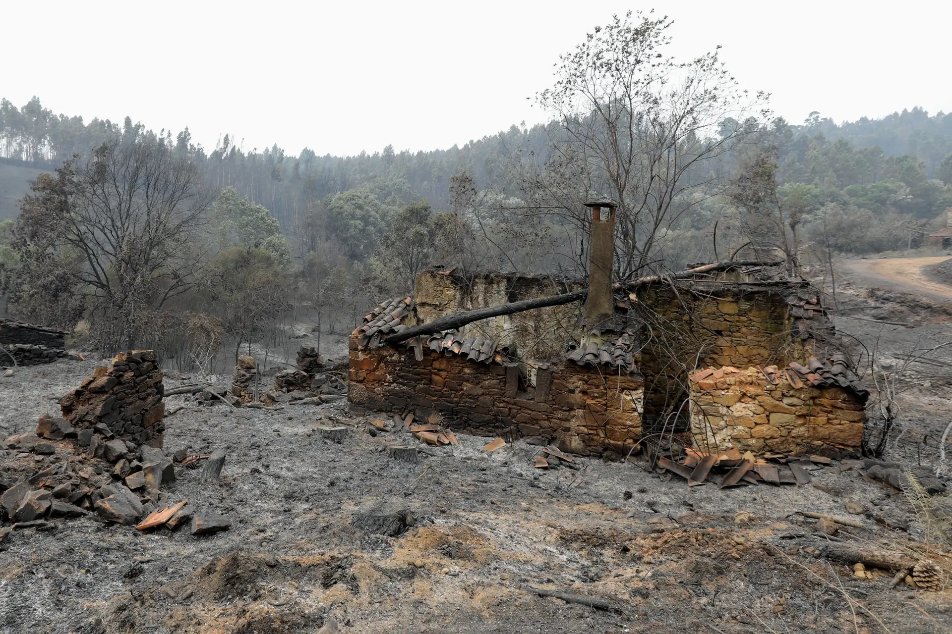 Casas destruidas pelos fogos já são 90