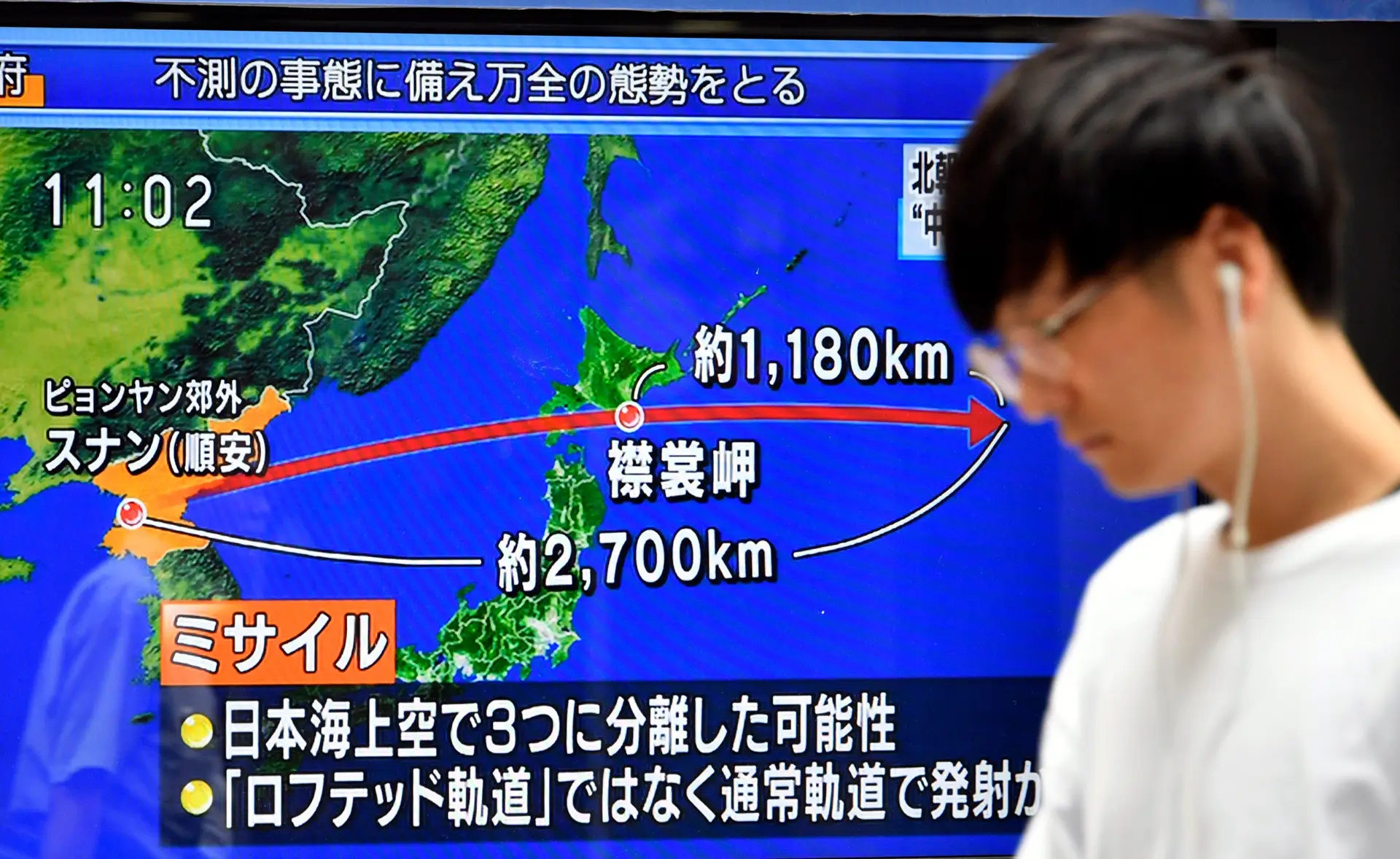 Japão alerta para “ameaça sem precedentes” da Coreia do Norte após míssil sobrevoar o norte do país