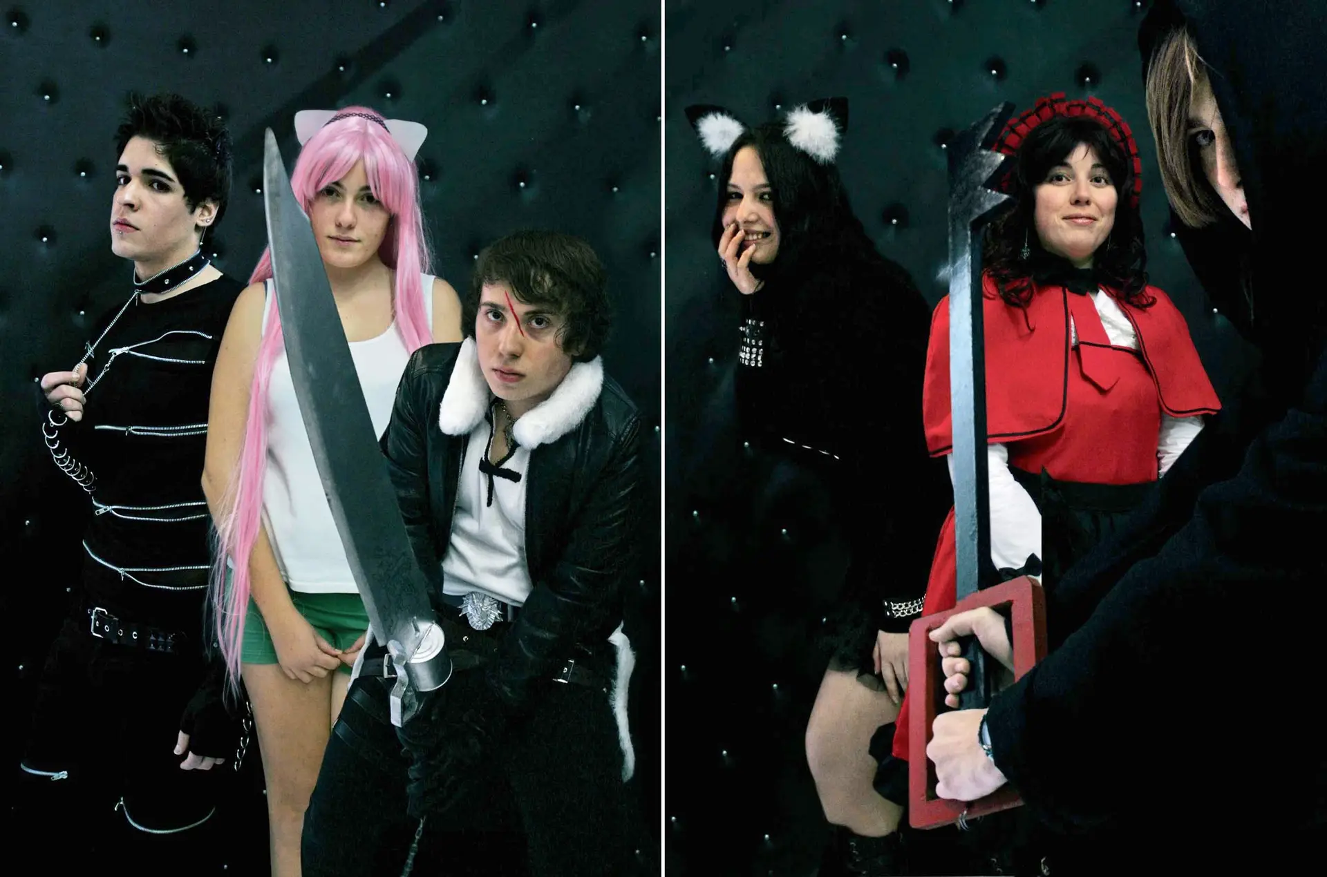 Da esq. para a dir.: nyu (Daniela Pata), Squall Leonhart (Hugo Santos), Maid (Ângela Pata) ou Roxas (Filipe Oliveira), personagens de séries japonesas e videojogos que uma nova geração encarna para conviver