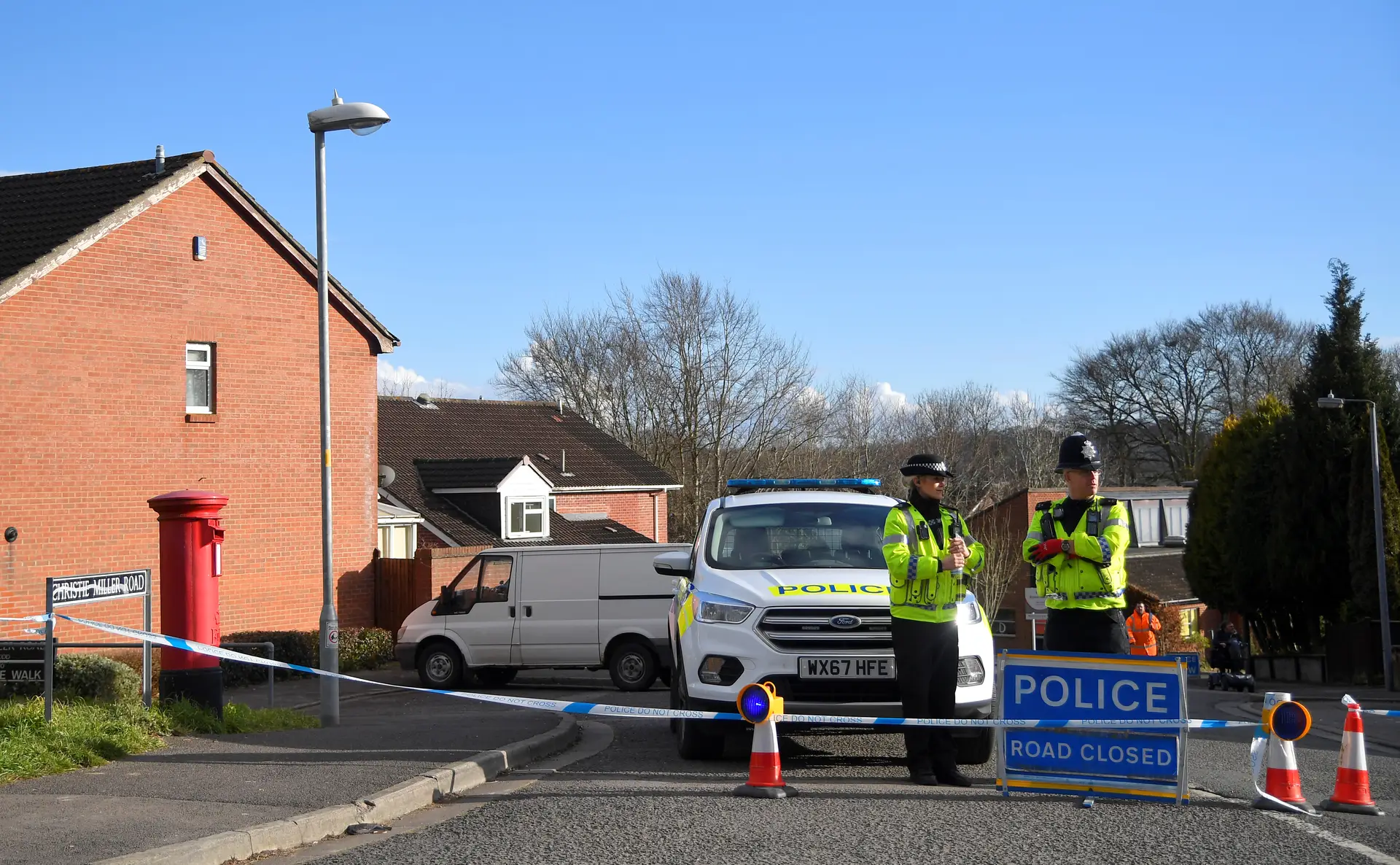 Rua onde vive Sergei Skripal, em Salisbury, sul de Inglaterra