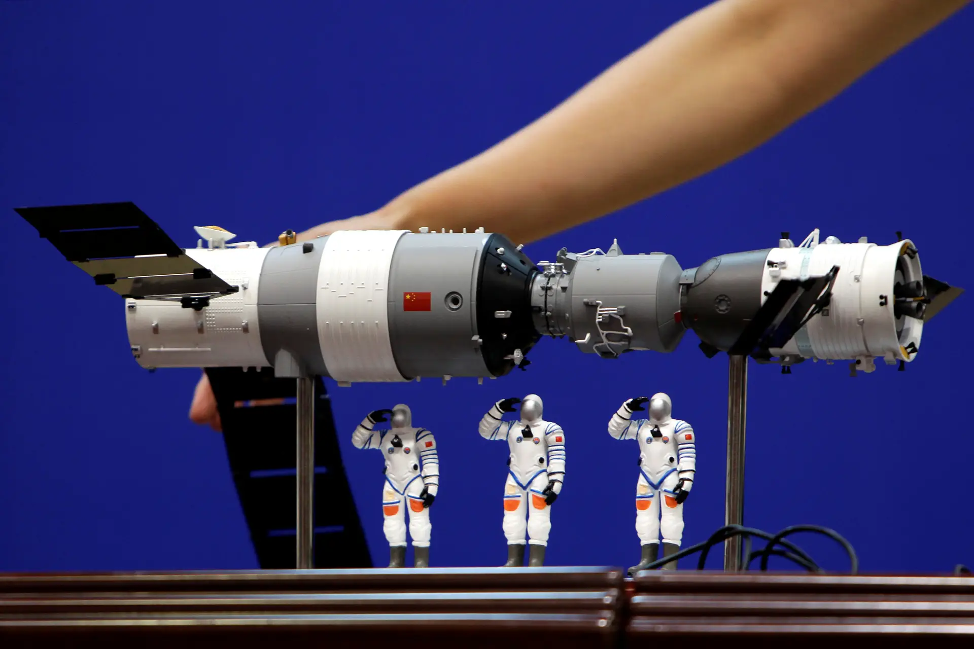 Um modelo da estação espacial Tiangong-1