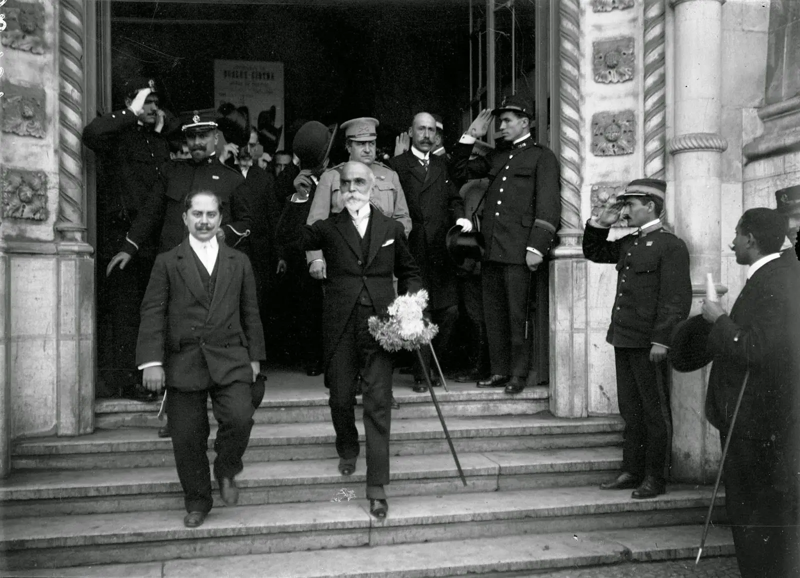 Estação do Rossio, 25 de outubro de 1917, dia do regresso da viagem ao ‘Front’ do Presidente Bernardino Machado 