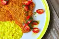 Piccata de vitela com risotto de açafrão e limão