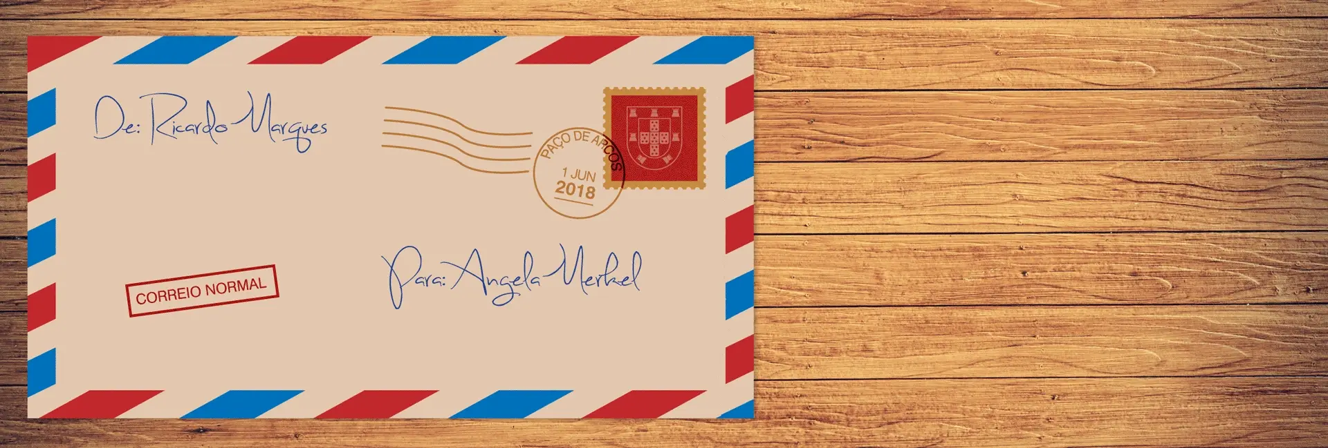 Carta de amizade a Angela Merkel