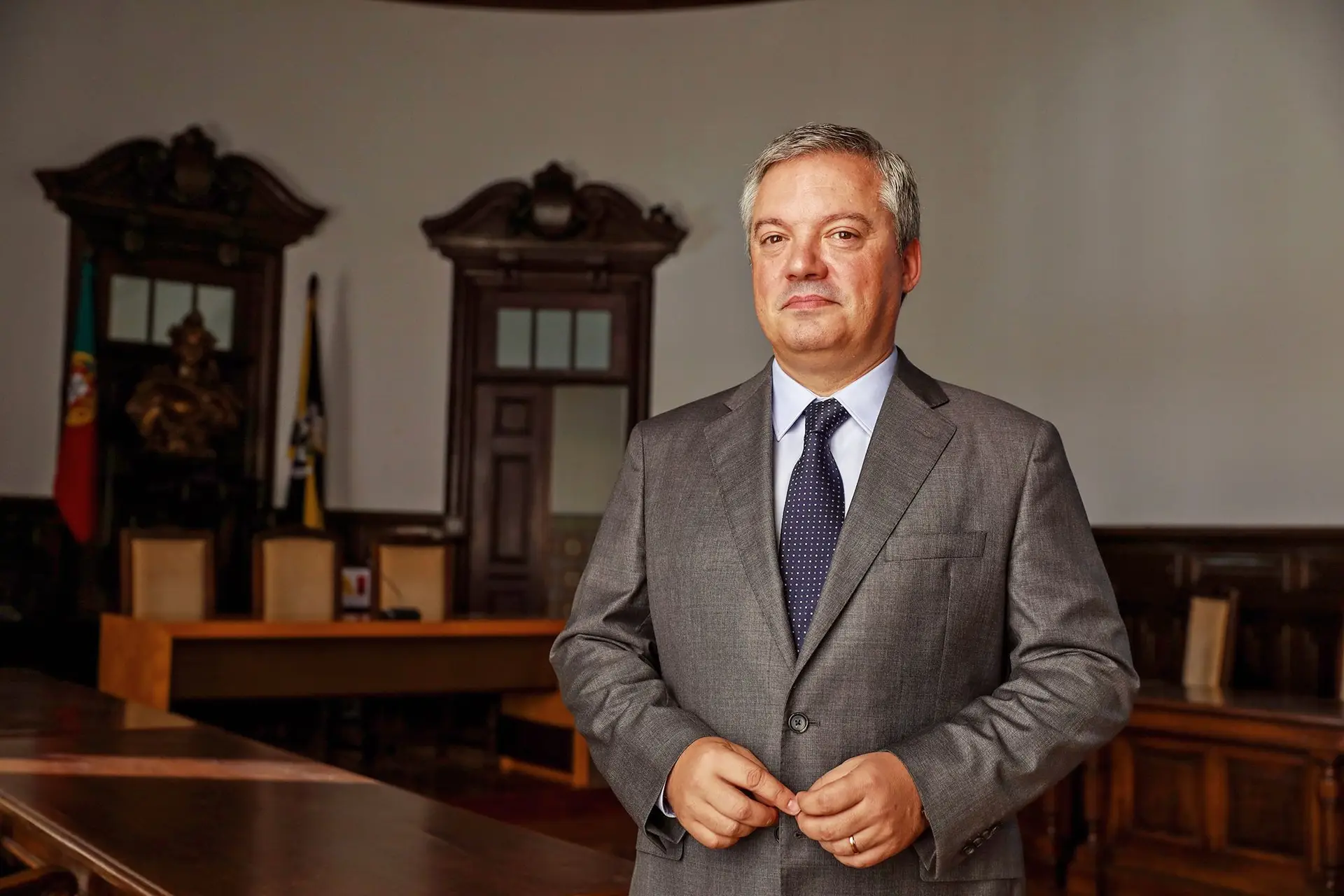 O presidente da mesa da assembleia geral e presidente da Câmara de Gaia, Eduardo Vítor Rodrigues