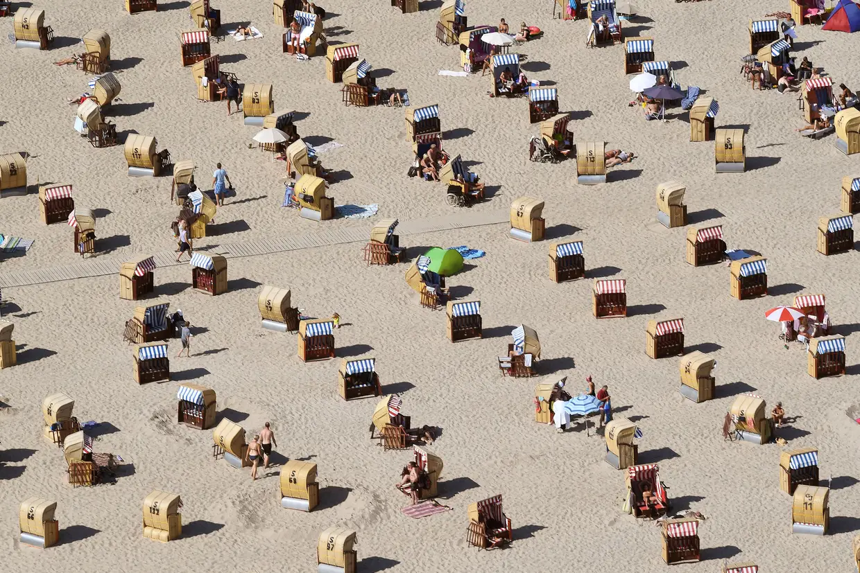 Praia de Travemuende, norte da Alemanha