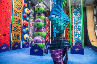 A zona de escalada do Quantum Park permite 25 atividades diferentes