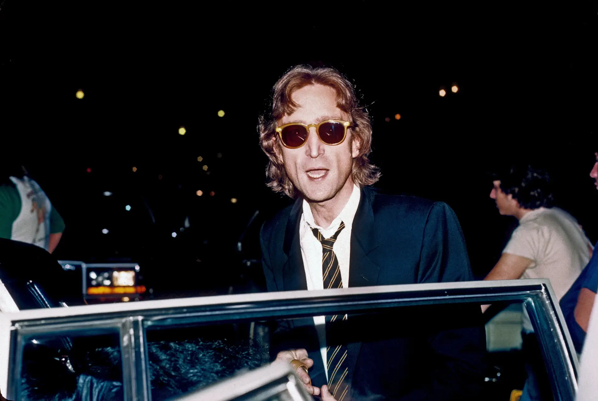John Lennon em Nova Iorque, em agosto de 1980, quatro meses antes de ser assassinado por Mark Chapman
