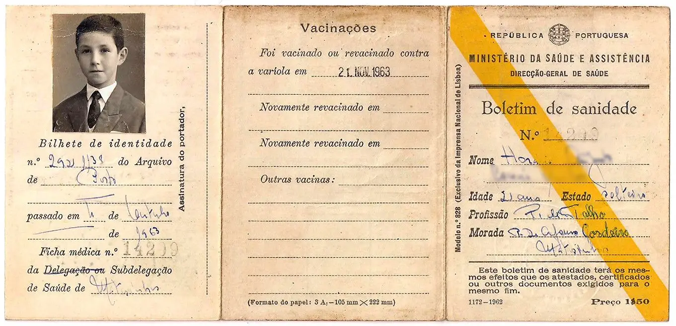 Atestado de robustez física, passado em 1963 a uma criança de 10 anos que acabava de entrar no mercado de trabalho. Reformado com 47 anos de descontos, a sua pensão sofreu um corte de 24%