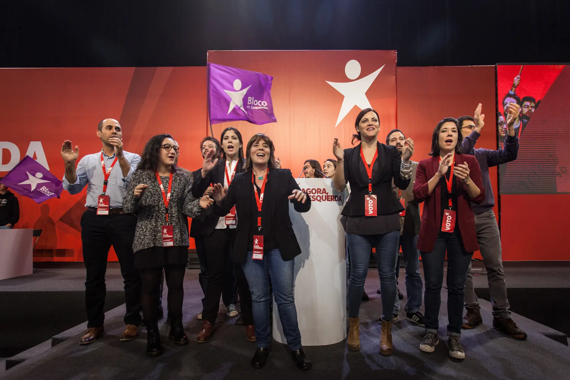 Imagem da XI Convenção Nacional do Bloco de Esquerda, após o discurso de encerramento de Catarina Martins. Quase três anos volvidos, adivinha-se um debate interno mais 'rasgadinho'