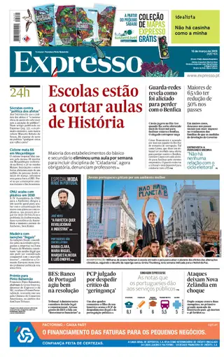 A primeira página do Expresso