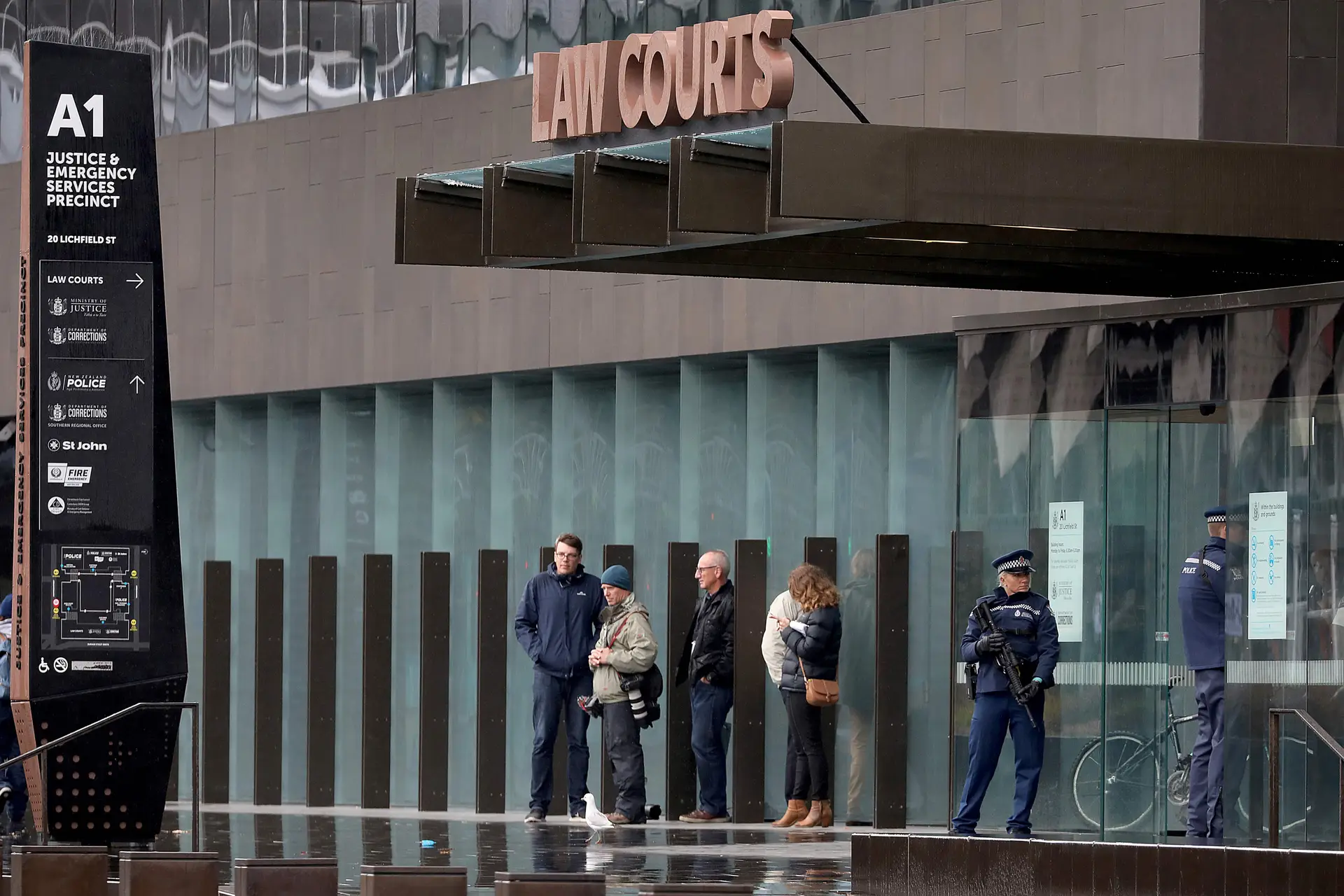 Tribunal de Christchurch, onde Brenton Tarrant foi ouvido em abril de 2019