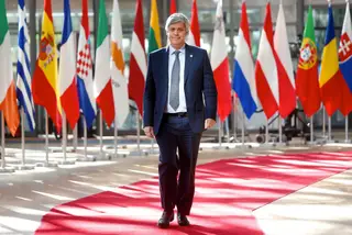 Mário Centeno, presidente do Eurogrupo <span class="creditofoto">Foto JULIEN WARNAND / EPA</span>