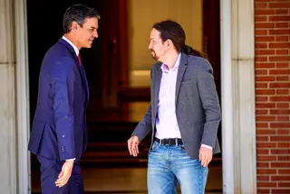 Pedro Sánchez não quer Pablo Iglesias sentado à mesa do Conselho de Ministros <span class="creditofoto">Foto Juan Medina / Reuters</span>