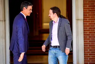 Pedro Sánchez não quer Pablo Iglesias sentado à mesa do Conselho de Ministros <span class="creditofoto">Foto Juan Medina / Reuters</span>