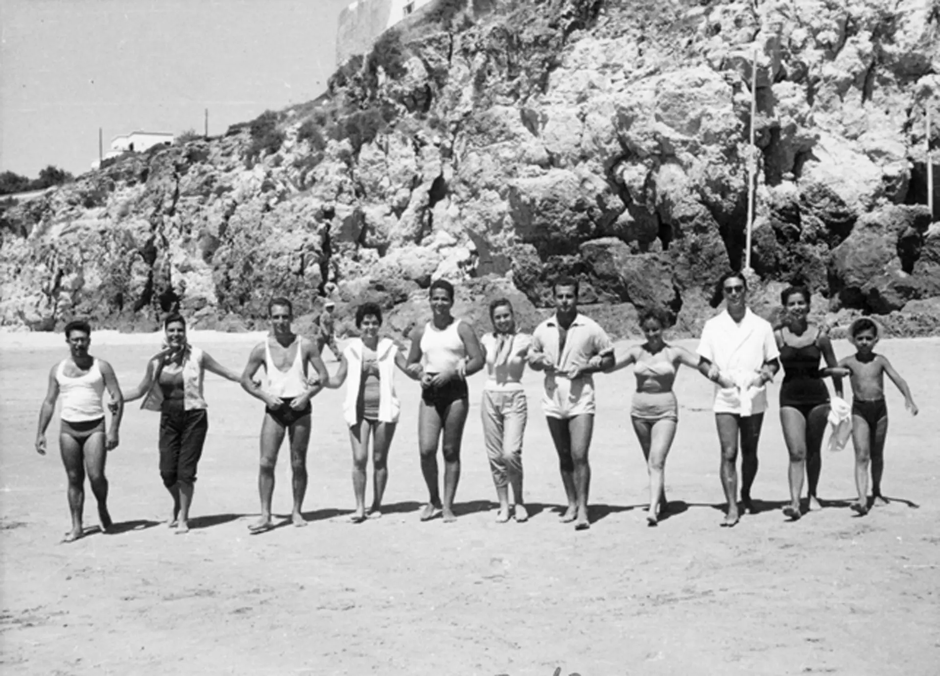 Veraneantes na Praia da Rocha