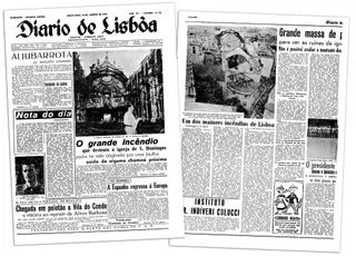 O “Diário de Lisboa” de 14 de agosto de 1959 publicou uma longa reportagem sobre a noite de terror que a cidade vivera <span class="creditofoto">Foto “Diário de Lisboa” / Fundação Mário Soares</span>