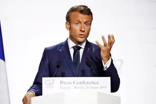 O Presidente francês na conferência de imprensa do final da cimeira <span class="creditofoto">Foto Epa</span>