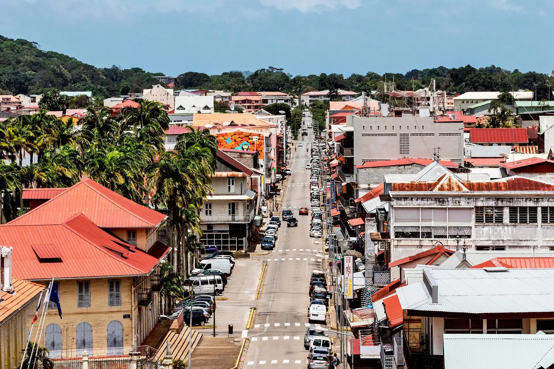 Vista da capital da Guiana Francesa, Cayenne