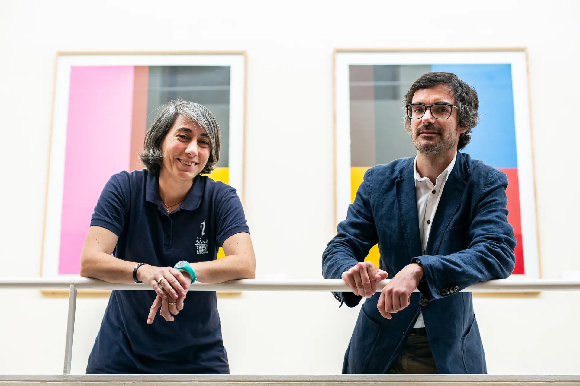 Raquel Gomes e Hugo Alves, da SAMP, uma associação premiada pelo seu projeto de musicoterapia aplicada à dor crónica