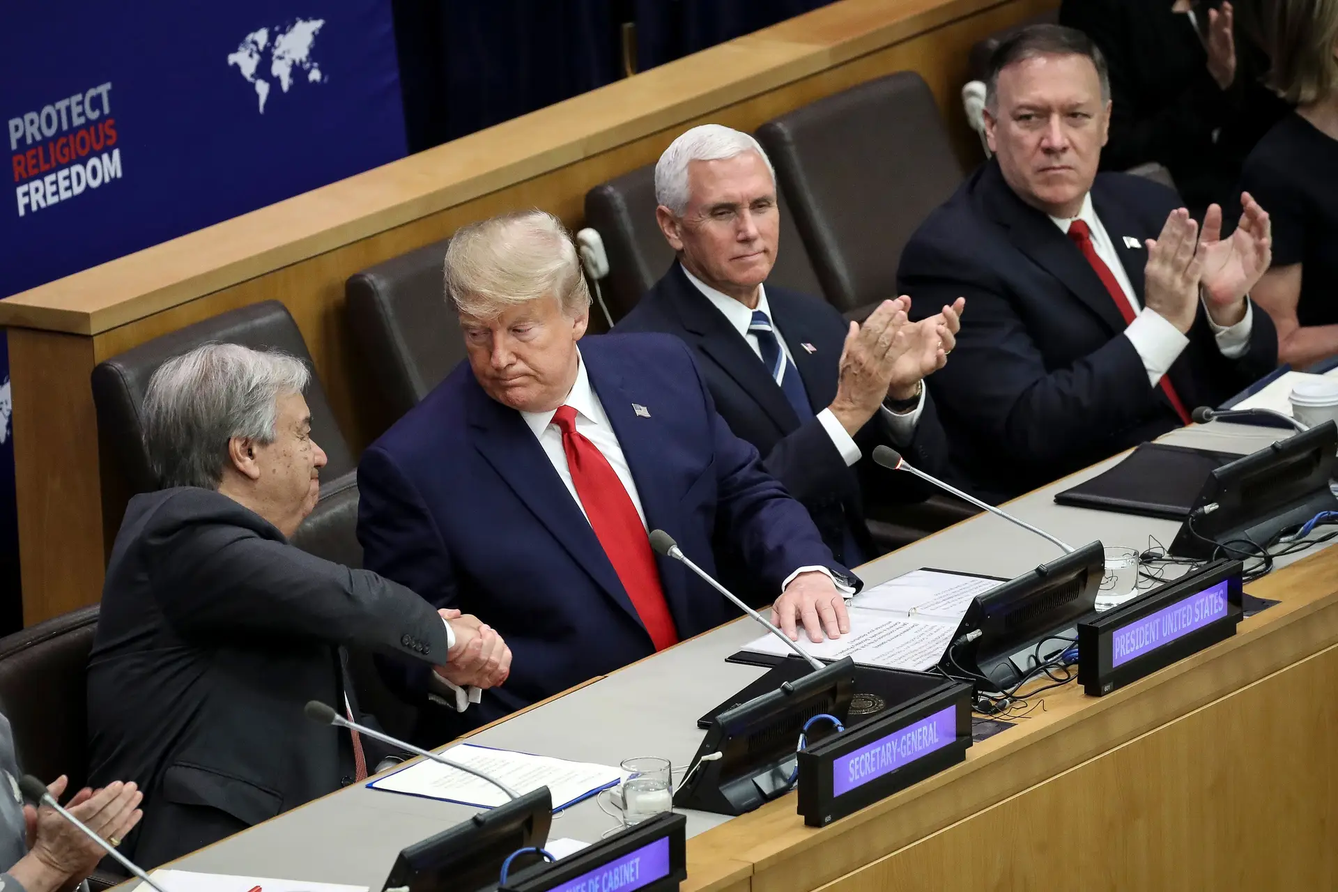 Clima. Trump fez aparição surpresa na cimeira da Nações Unidas, mas sem intervir
