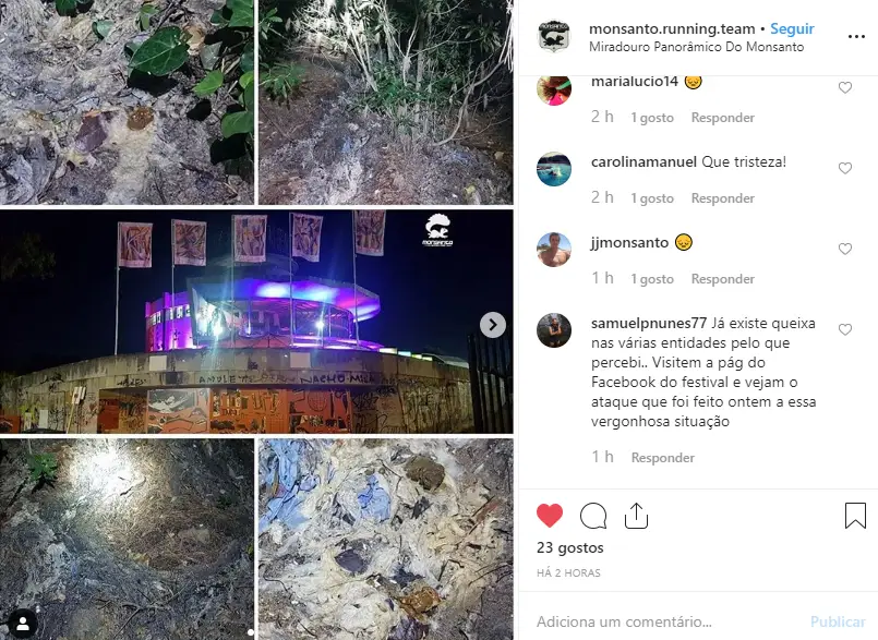 Festival Iminente. “Rutura num coletor público” levou a descargas em Monsanto