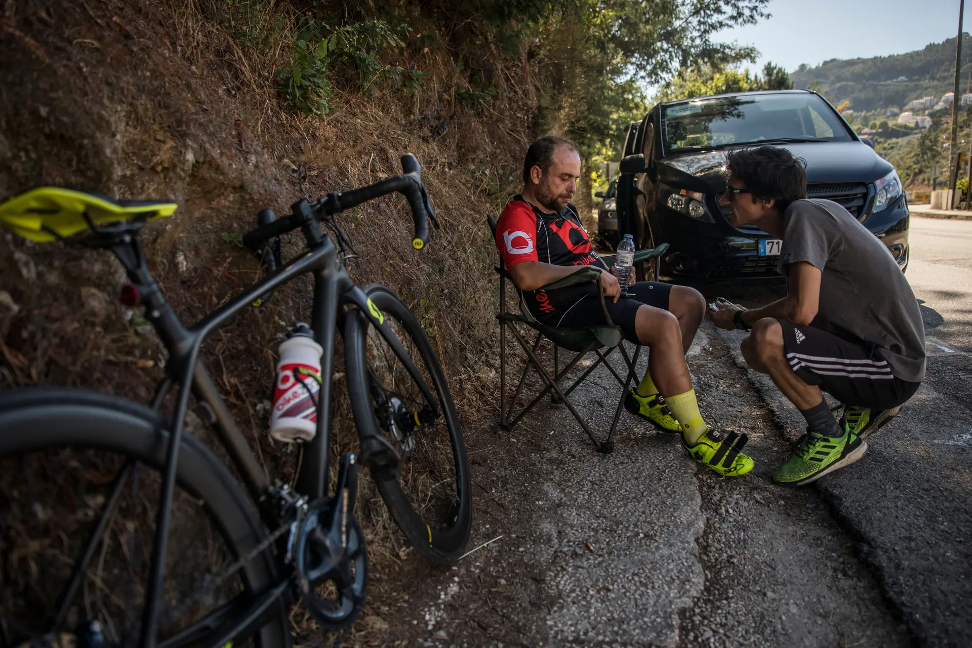 Fotogaleria 2, foto 4: Tiago Cação, no dia em que tentou bater o recorde de bicicleta da Estrada Nacional 2