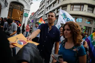 André Silva entre as mulheres. “Vote no PAN para a Bebiana vir para a minha beira”