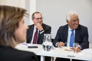 Os sorrisos na reunião de quarta-feira, na sede do Bloco. No dia seguinte, terminou tudo <span class="creditofoto">FOTO TIAGO MIRANDA</span>