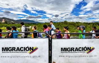 Ponte Simón Bolívar, entre a Venezuela e a Colômbia <span class="creditofoto">Foto Luis Acosta / Getty Images</span>