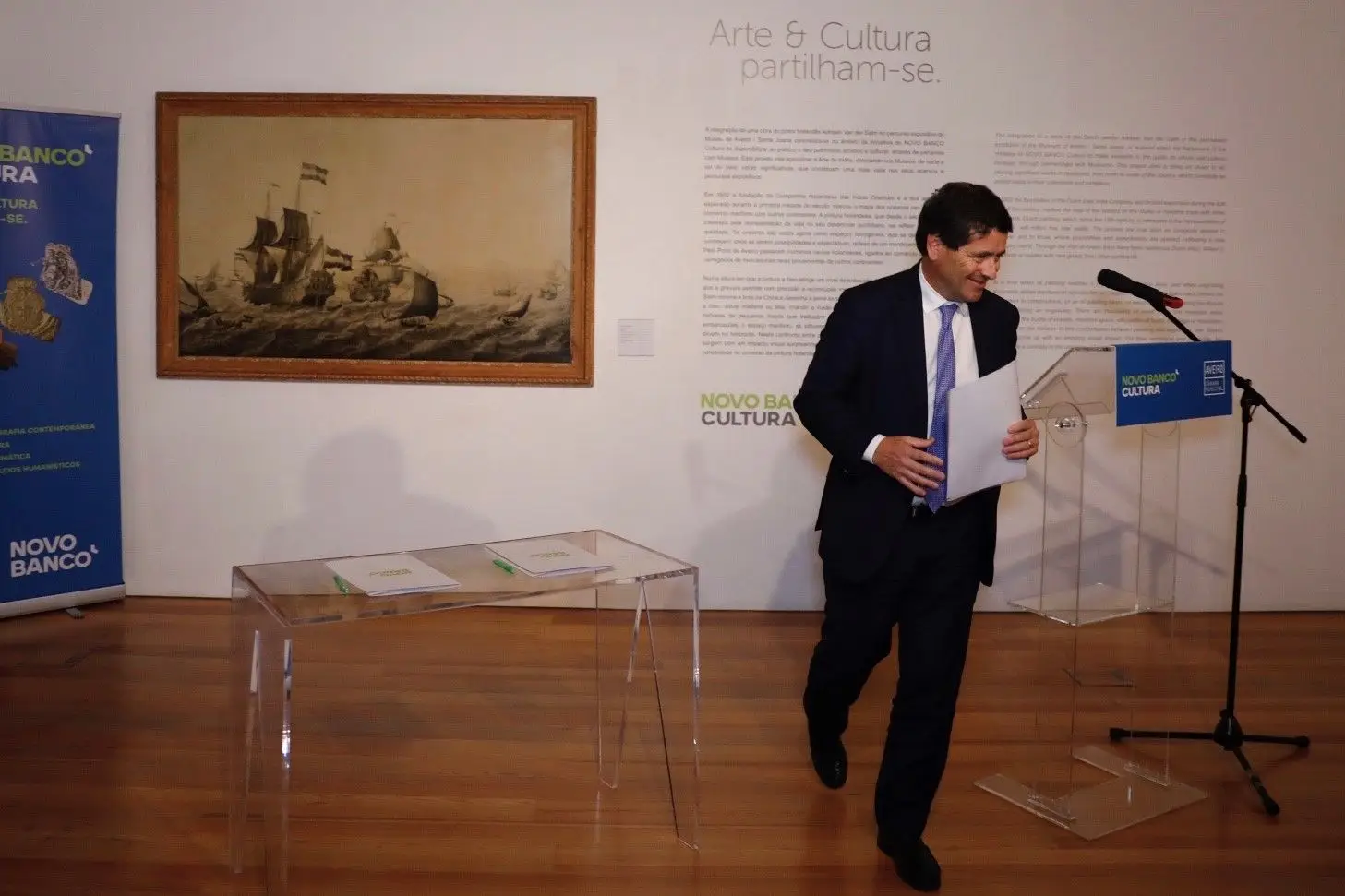António Ramalho, CEO do Novo Banco, falou na entrega da obra do pintor holandês Adriaen Van der Salm ao museu de Aveiro/Santa Joana