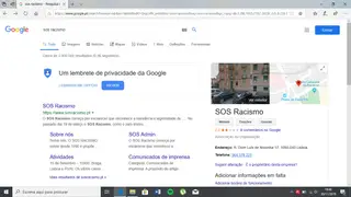 Printscreen que prova que o Google teve o número do PNR atribuído à SOS Racismo