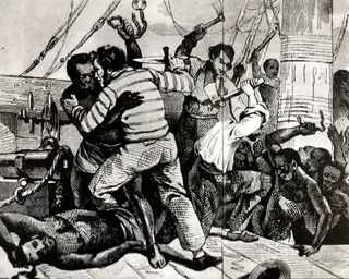 Revolta num navio negreiro, in “Slavery Images: A Visual Record of the African Slave Trade and Slave Life in the Early African Diaspora”