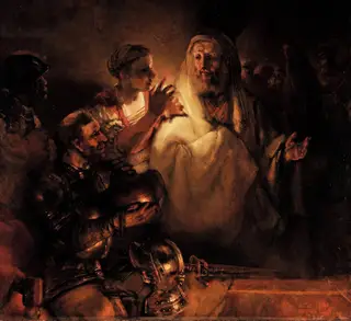 “A Negação de São Pedro” (1660) <span class="creditofoto">Rijksmuseum, Amesterdão</span>