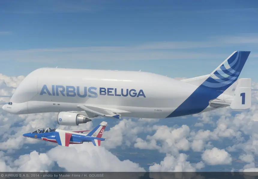  O mais recente avião a Airbus, Beluga XL, parece uma baleia e  será só para carga