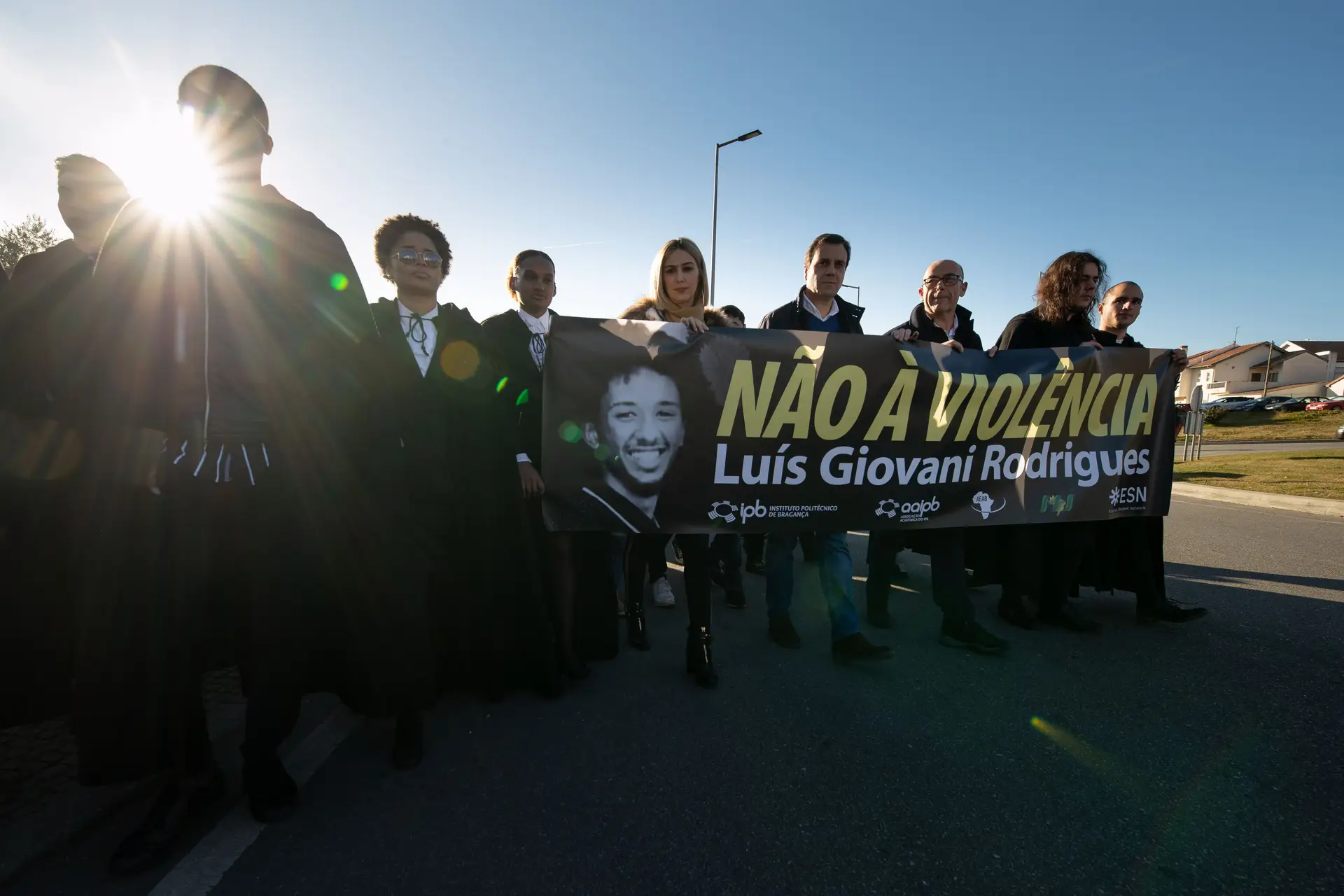 Manifestação de homenagem a Giovani no passado sábado em Bragança