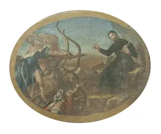 Martírio de Julián Lizardi S.J. Igreja de Asteasu, Guipúzcoa