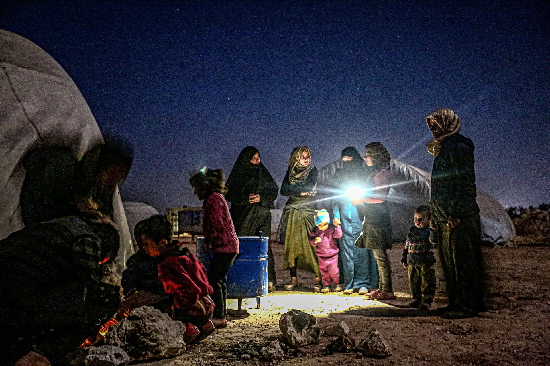 Campo de refugiados de Ma’arrat Masrin, na província de Idlib, este mês