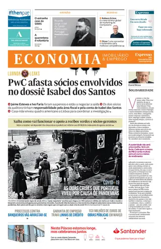 A 1ª página do Expresso Economia
