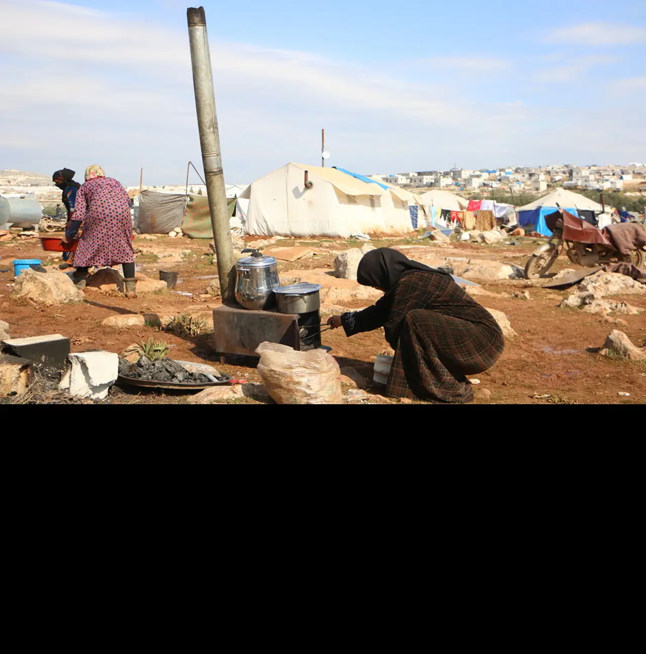 Campo de Deir Hassan, na província de Idlib. Vivem ali cerca de 120 mil pessoas deslocadas, segundo números da organização não-governamental Médicos Sem Fronteiras