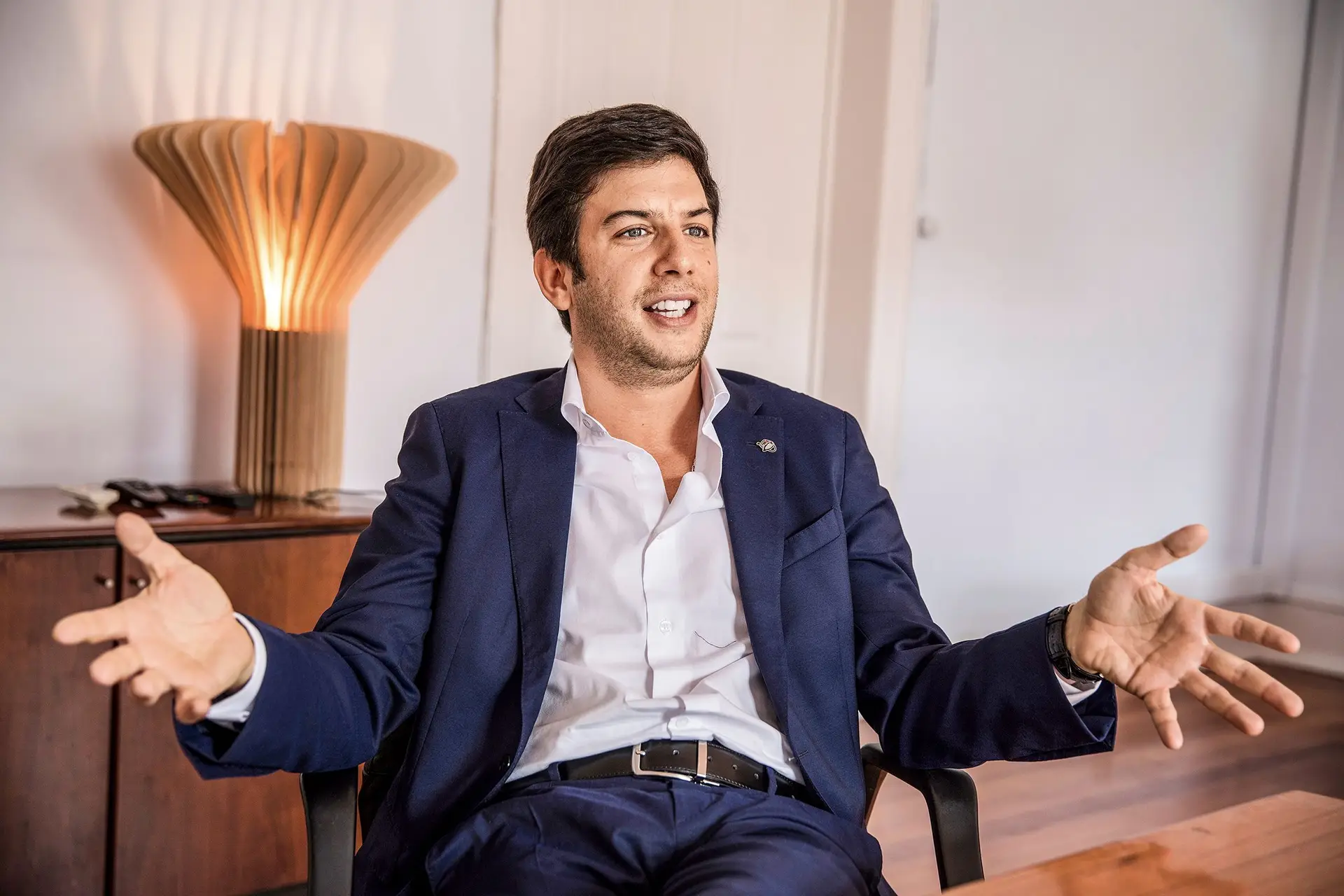 Francisco Rodrigues dos Santos, fotografado pelo Expresso, na sede do CDS